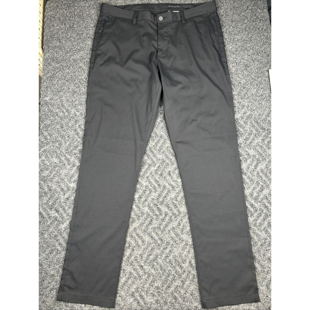 Tommy Bahama Pants Stretch Performance Golf Mens Black Size 35x34 Preppy